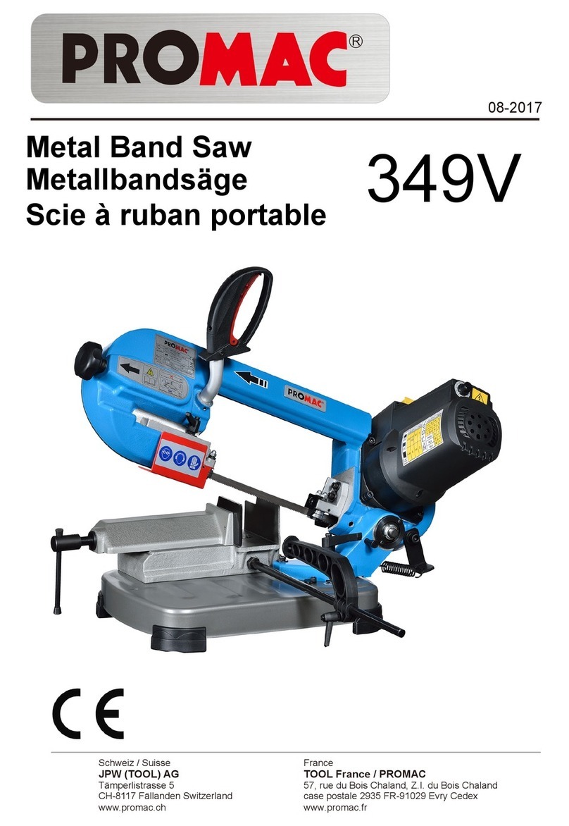 Promac 349V operating instructions