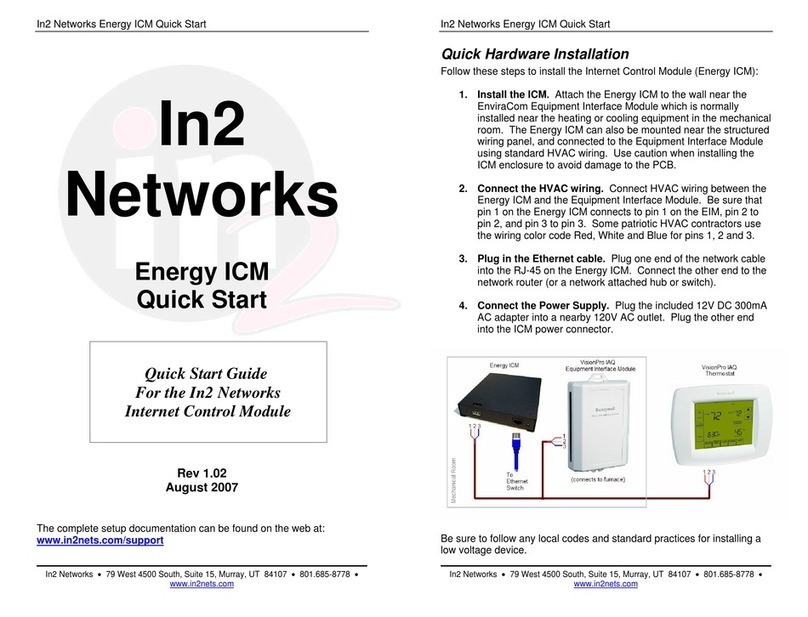In2 Networks Energy ICM quick start guide