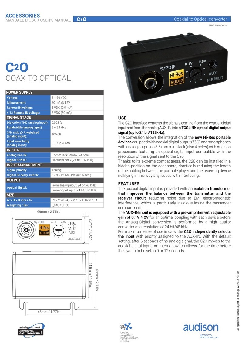 Audison C2O user manual