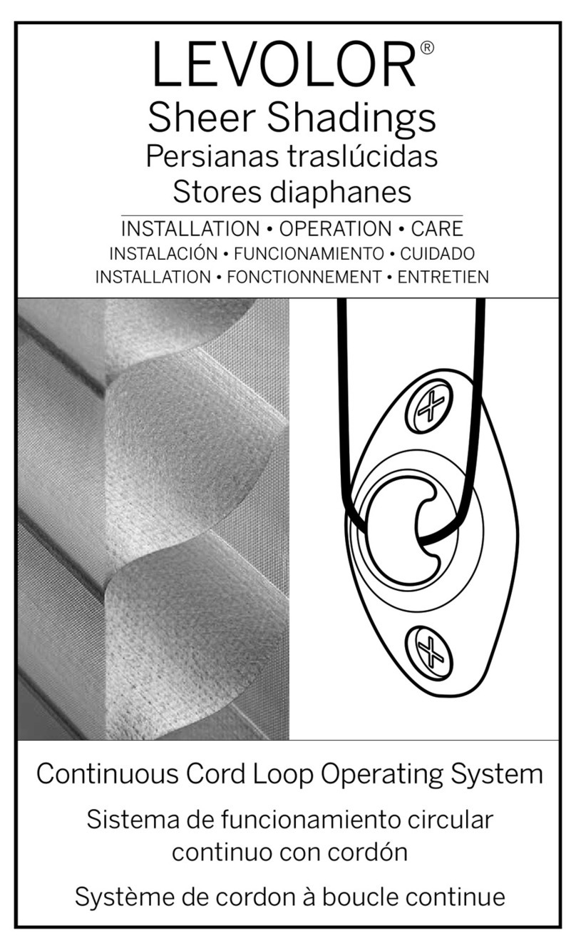 Levolor Sheer Shadings user manual Levolor Sheer Shadings user manual