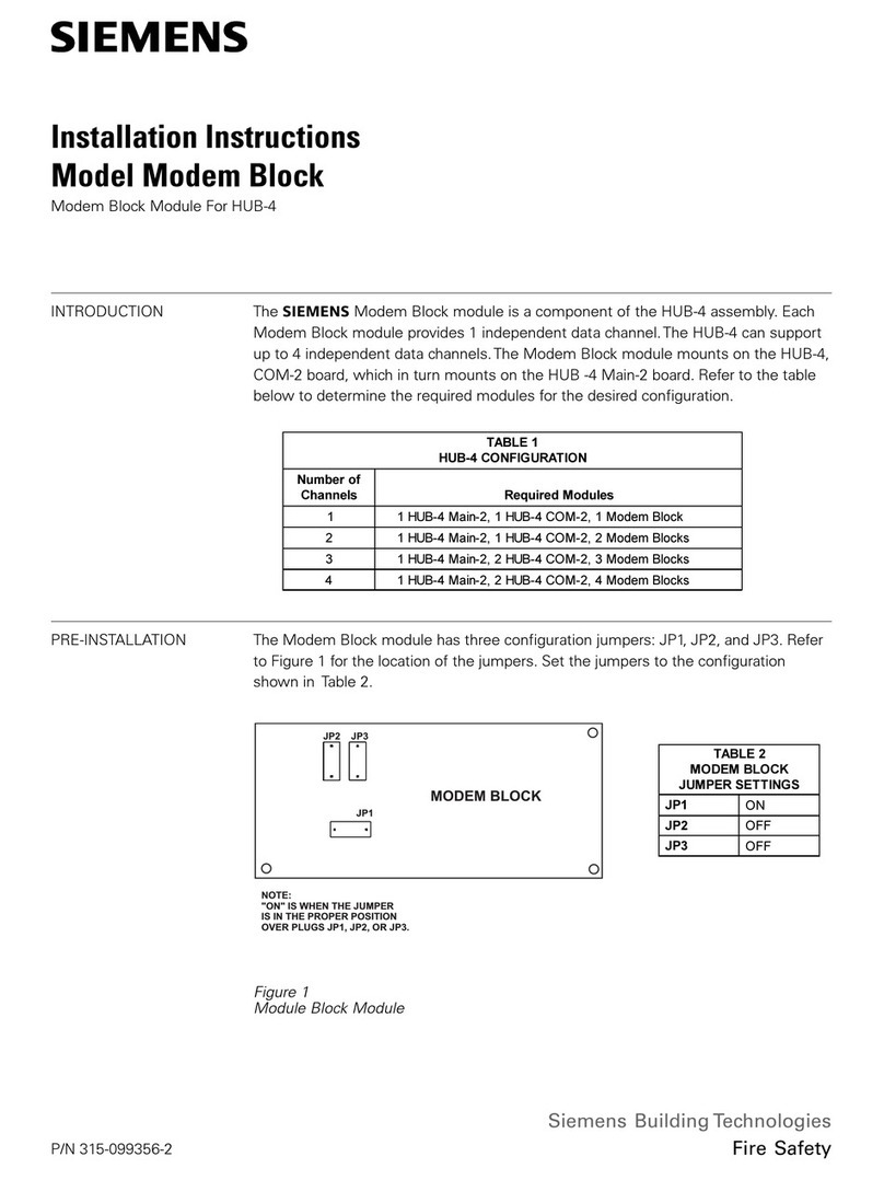 Siemens Modem Block User manual