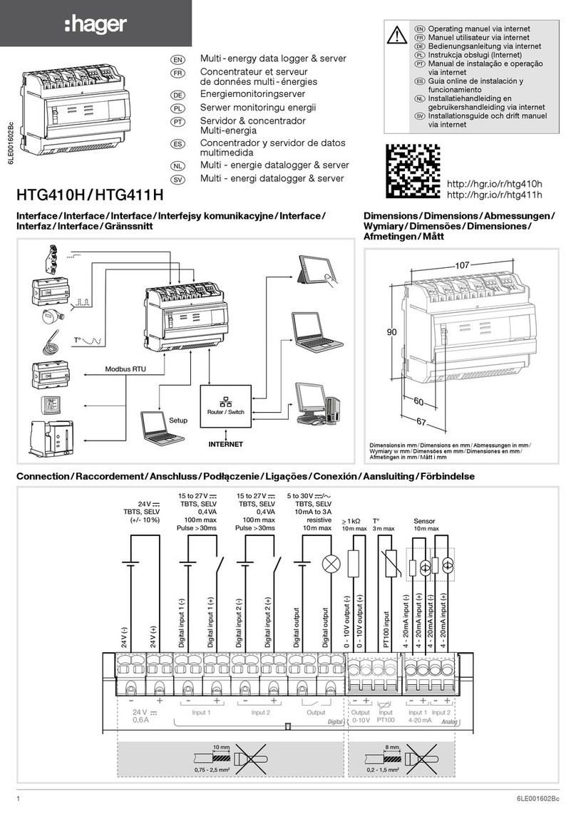 hager HTG410H operating manual