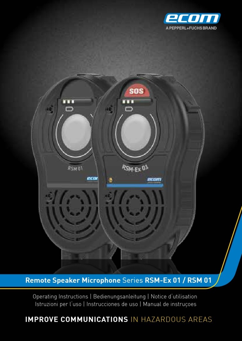 Ecom RSM-Ex 01 Series operating instructions