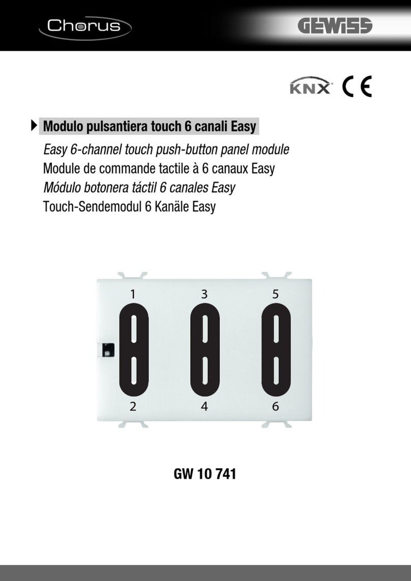 Gewiss Chorus GW 10 741 manual