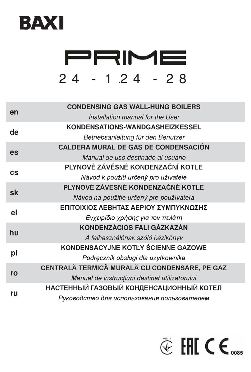 Baxi PRIME 24 Installation Manual for the User
