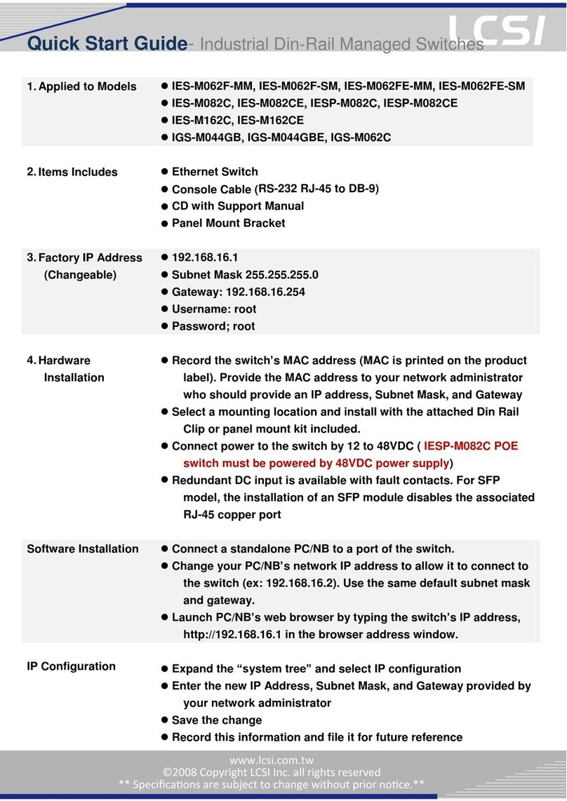 LCSI IES-M162CE User manual