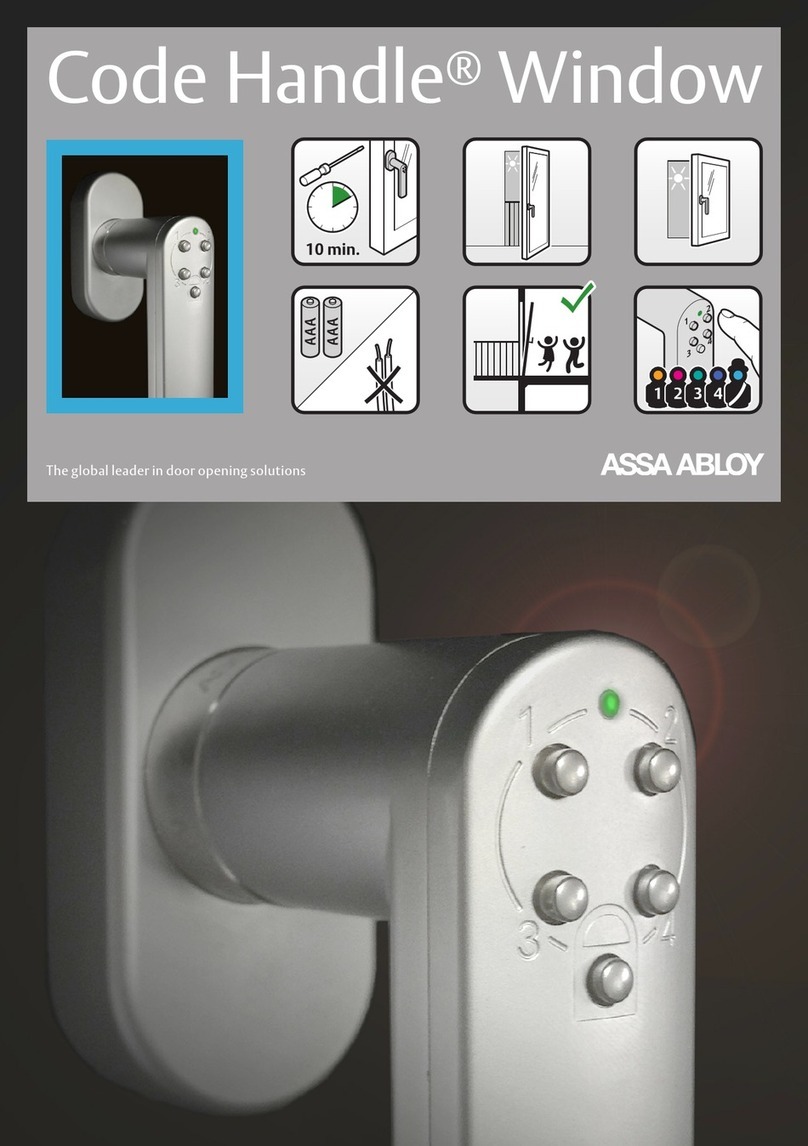 Assa Abloy Code Handle Window Fitting instructions