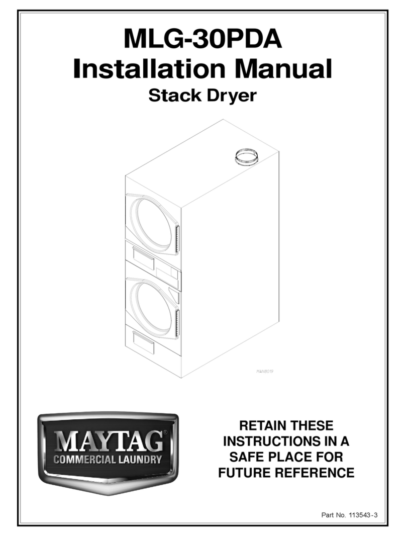 Maytag MLG-30PDA installation manual