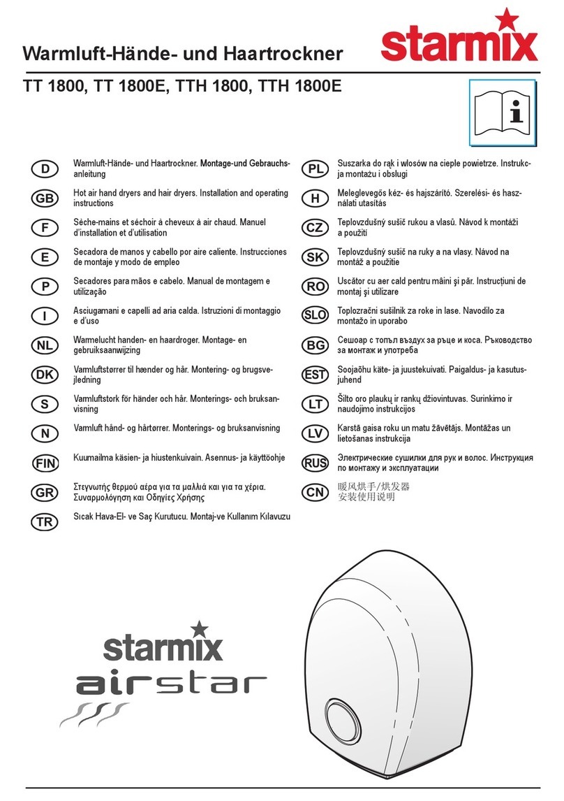 Starmix TT 1800 Installation and operating instructions