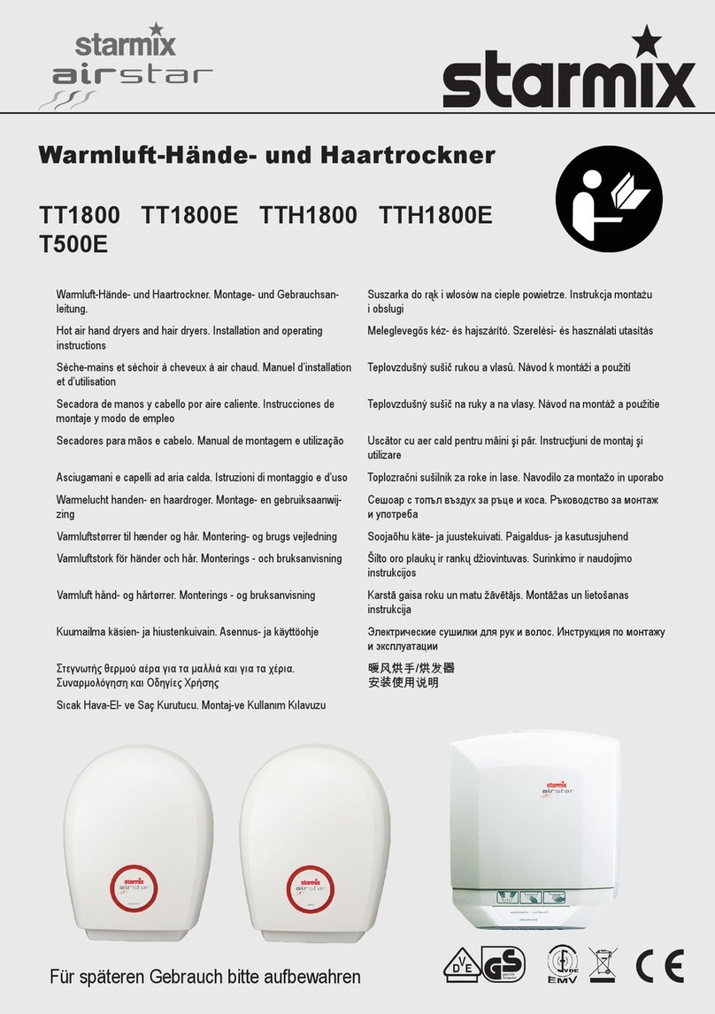 Starmix TT 1800 Installation and operating instructions