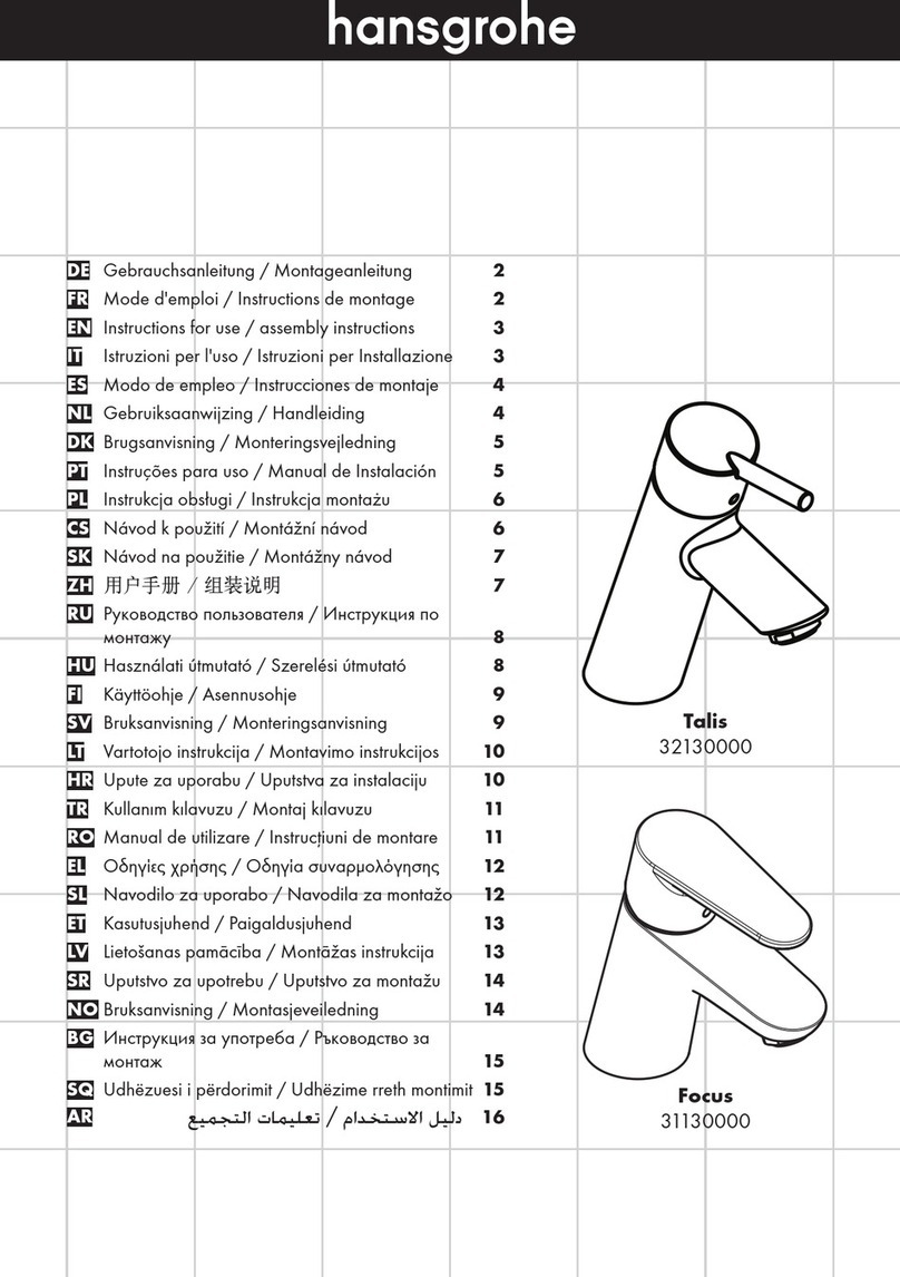 Hans Grohe Talis 32130000 Instructions for use/assembly instructions