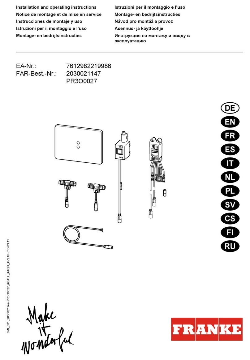 Franke Protronic A3000 open User manual Franke Protronic A3000 open User manual