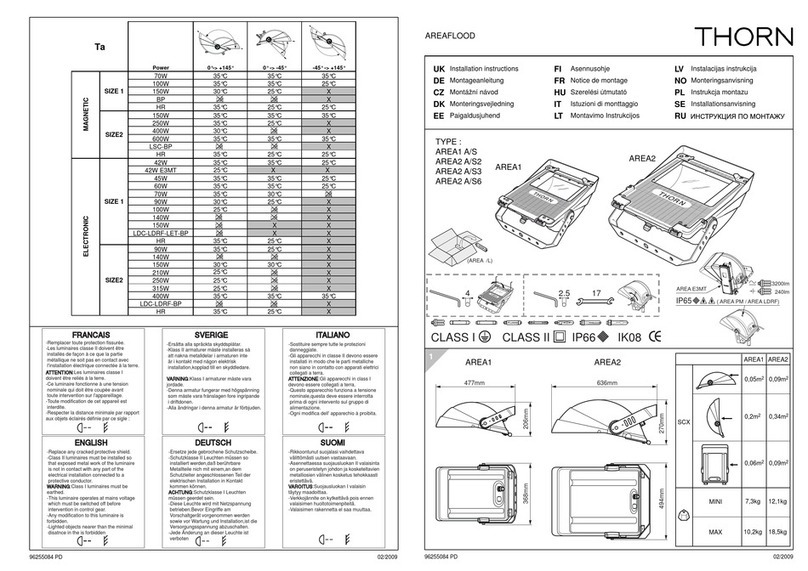 Thorn AREAFLOOD AREA1 User manual