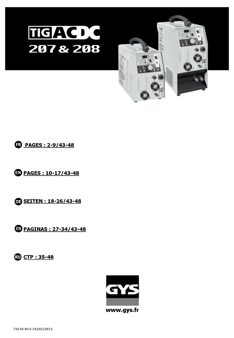 GYS TIG 207FV manual