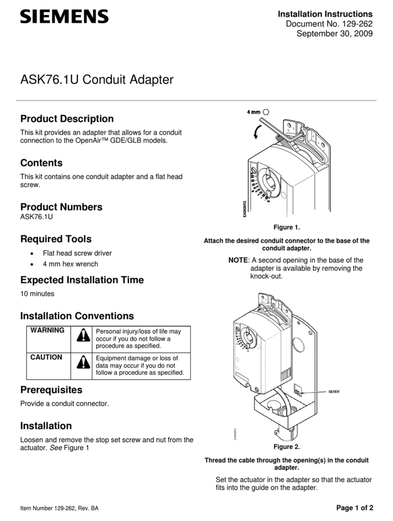Siemens ASK76.1U installation instructions
