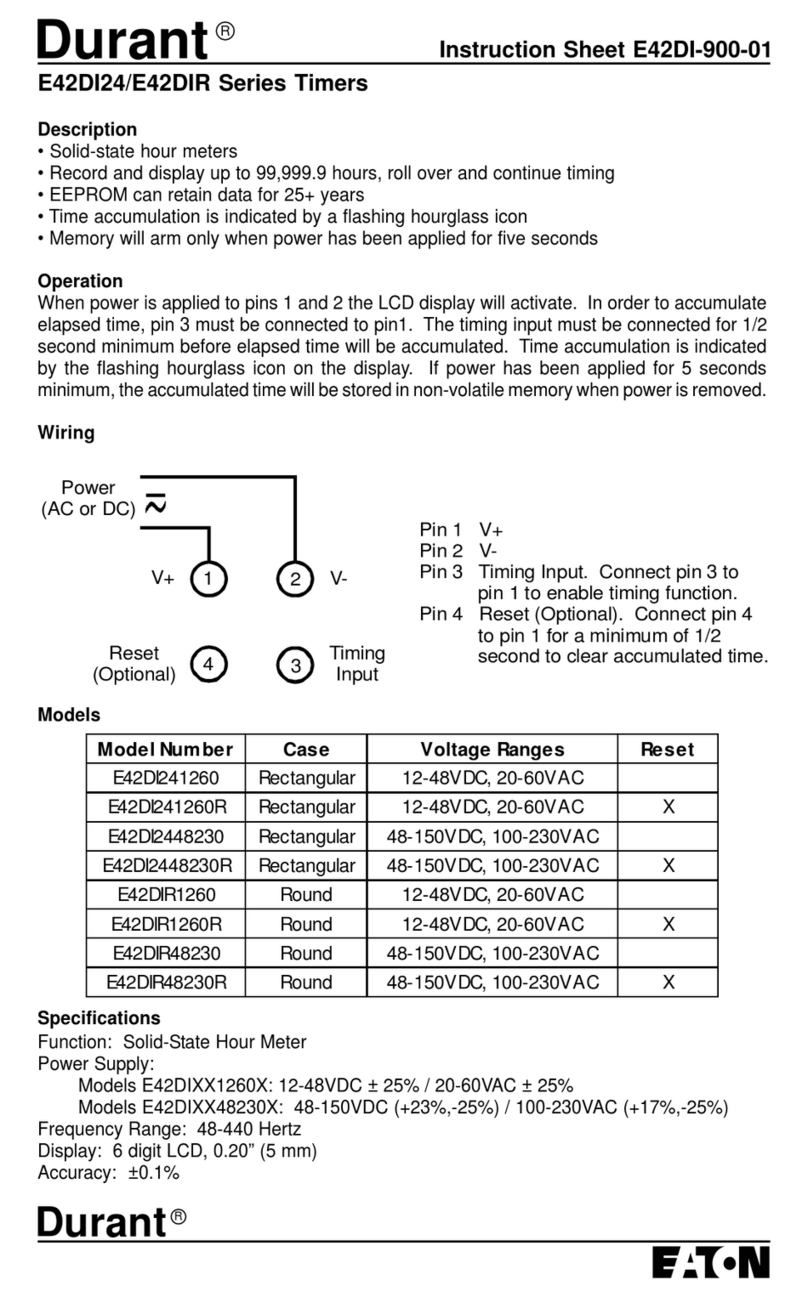 Durant E42DI24 Series instruction sheet