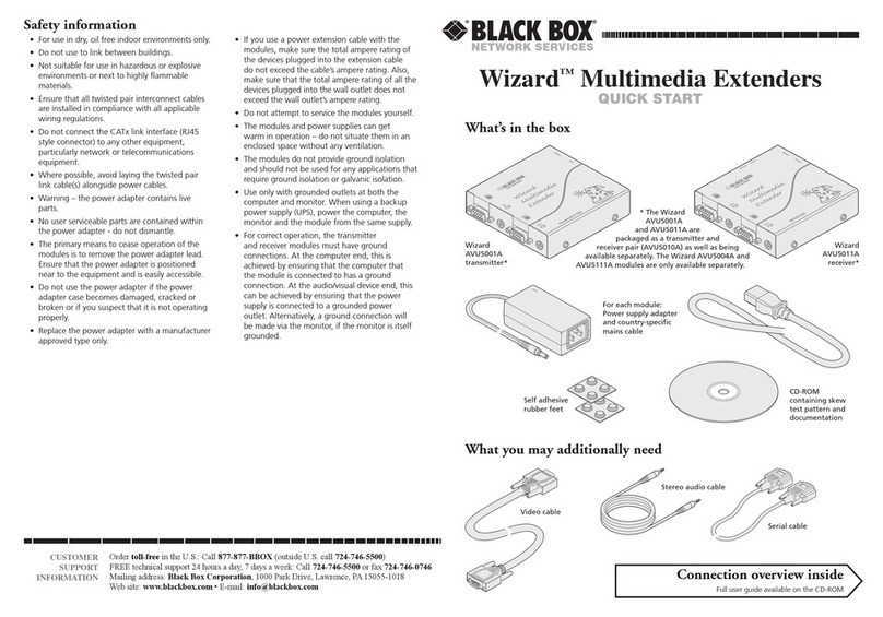 Black Box Wizard AVU5001A quick start