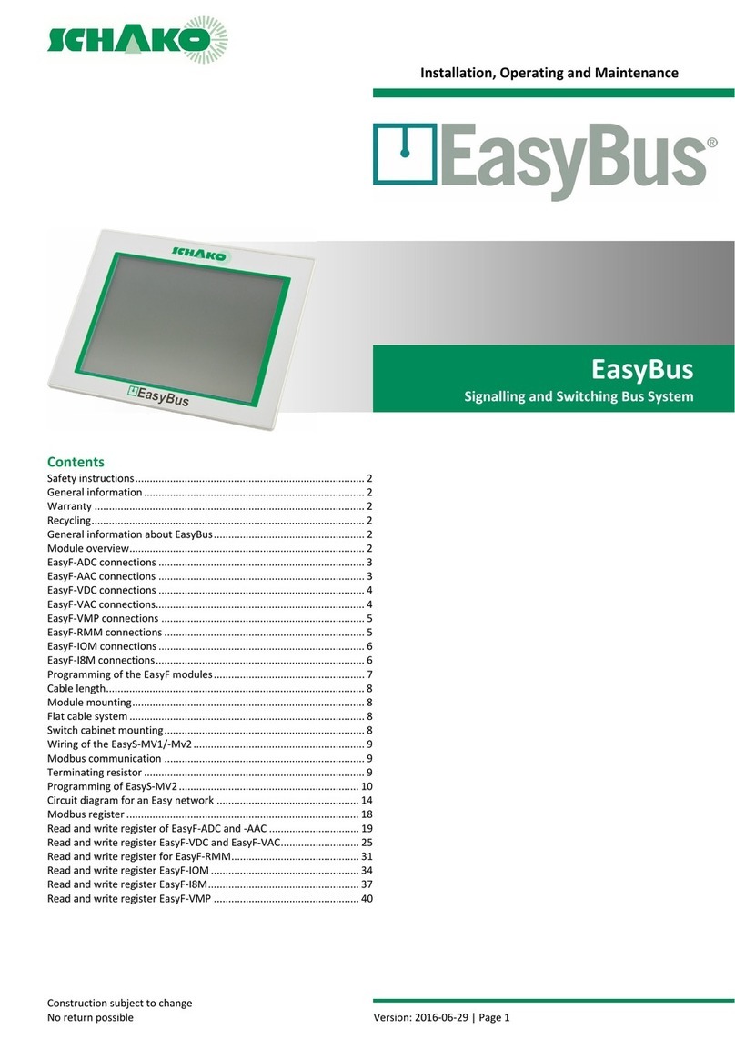 Schako EasyBus EasyS-MV2 Installation, operating and maintenance