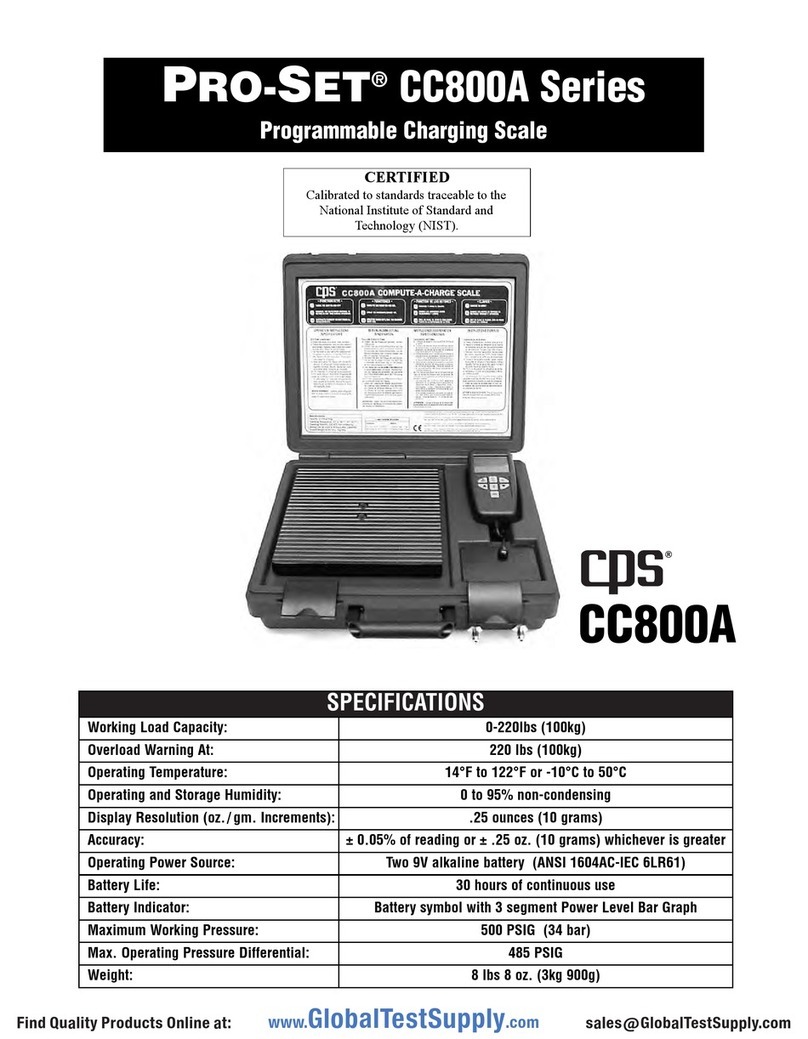 CPS Products PRO-SET CC800A Series manual