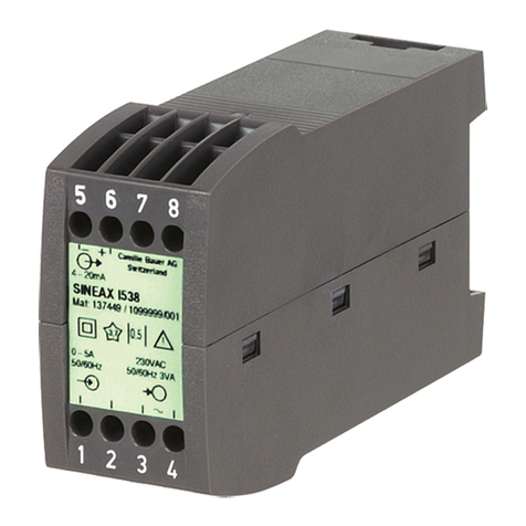 Camille Bauer SINEAX I 538 User manual