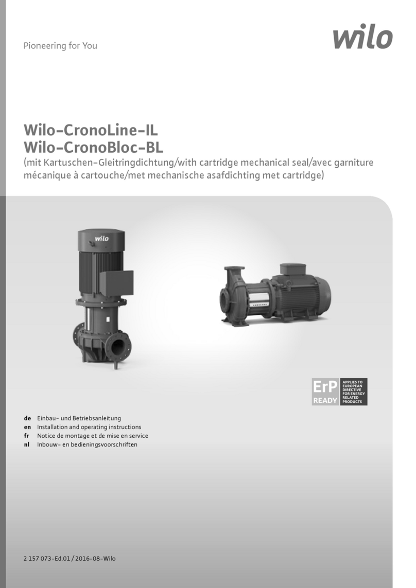 Wilo CronoLine IL Series Installation and operating instructions Wilo CronoLine IL Series Installation and operating instructions