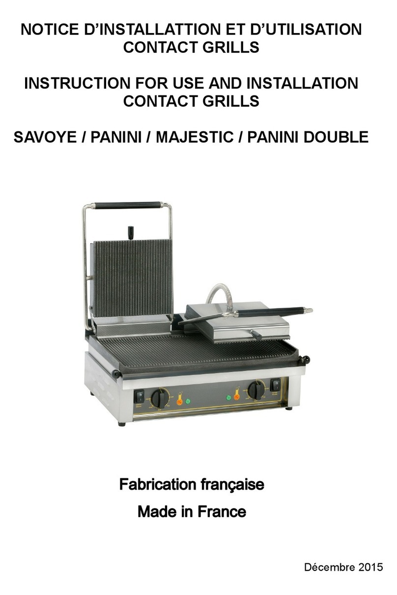 Roller Grill Savoye Operation manual Roller Grill Savoye Operation manual
