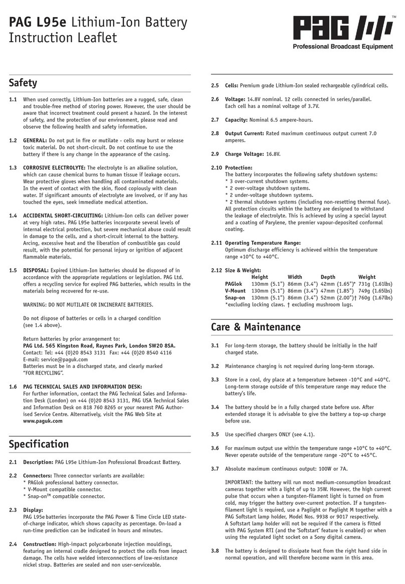 PAG L95e Instruction leaflet