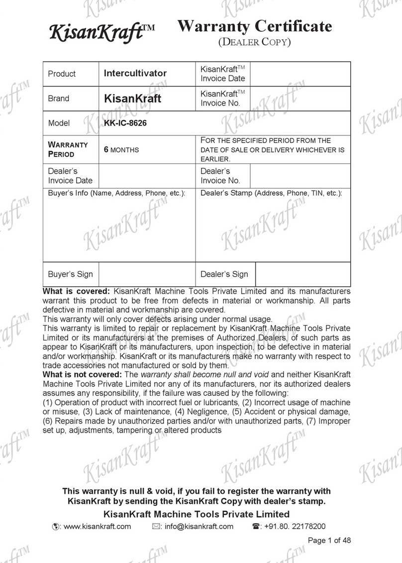 KISANKRAFT KK-IC-8626 Operation manual