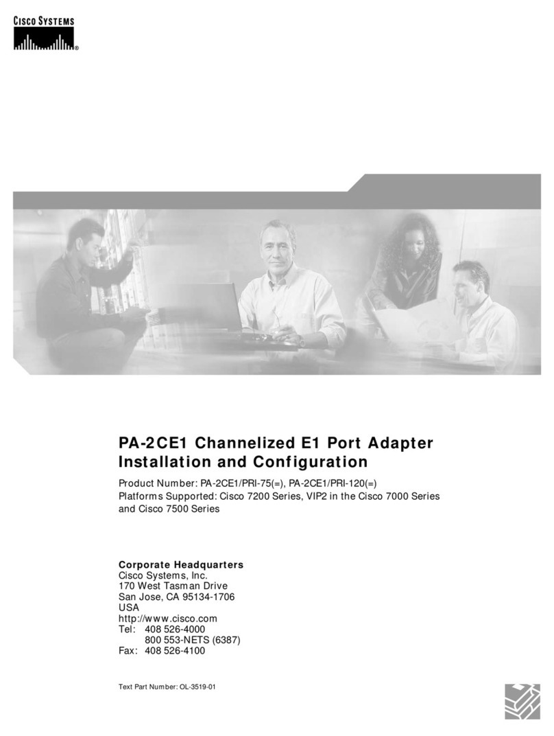 Cisco PA-2CE1 Series Operating and maintenance instructions