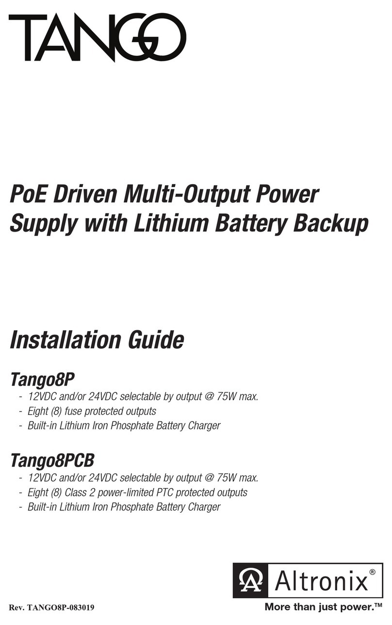 Altronix Tango Series User manual