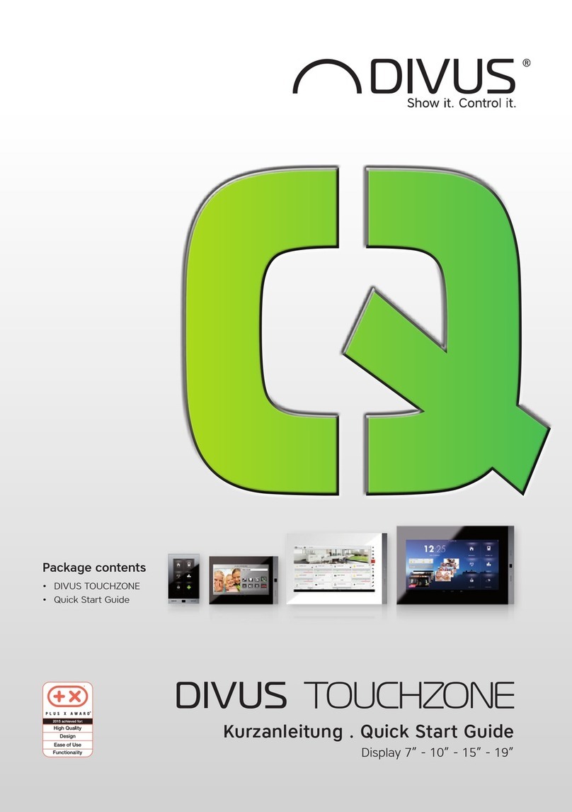 Divus TOUCHZONE MTZ15 quick start guide