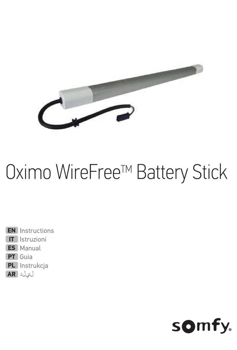 SOMFY Oximo WireFree Battery Stick instructions