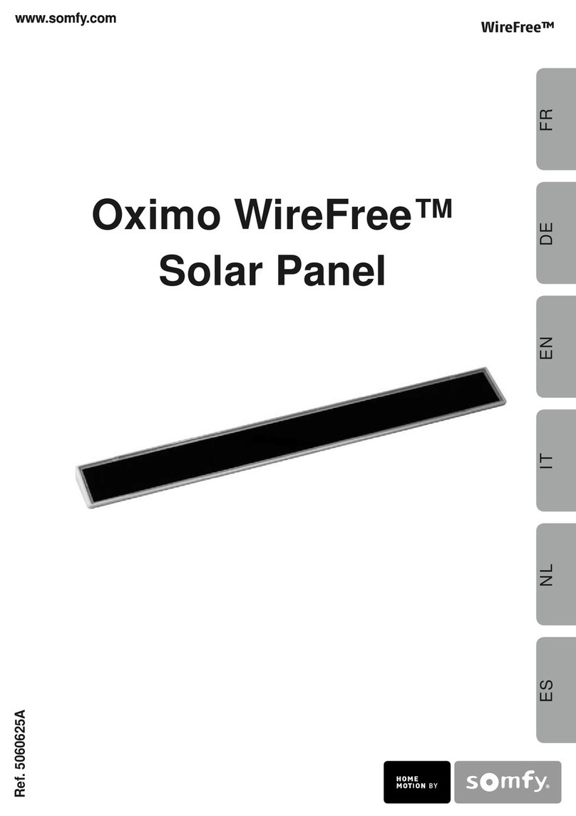SOMFY Oximo WireFree Solar Panel User manual