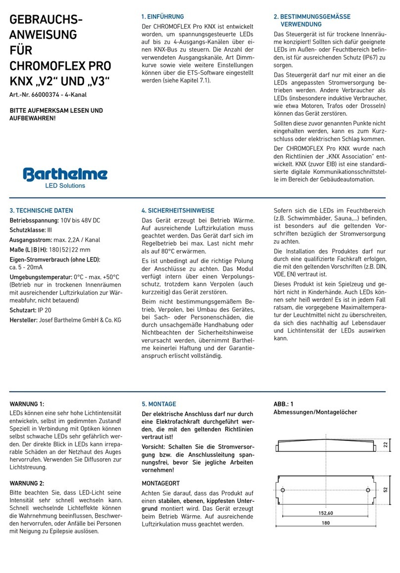 Barthelme CHROMOFLEX PRO KNX instruction manual