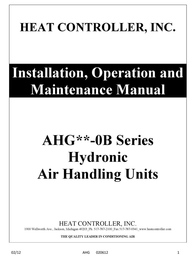Heat Controller AHG 0B Series Installation, operation and maintenance manual