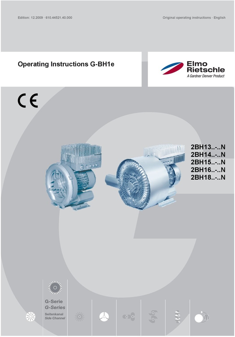 Elmo Rietschle G-BH1e Series operating instructions Elmo Rietschle G-BH1e Series operating instructions