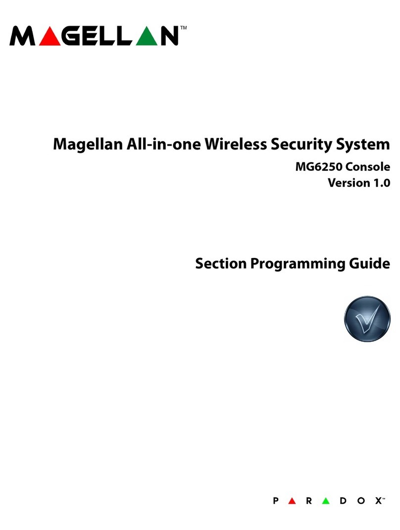 Magellan MG6250 Section programming guide