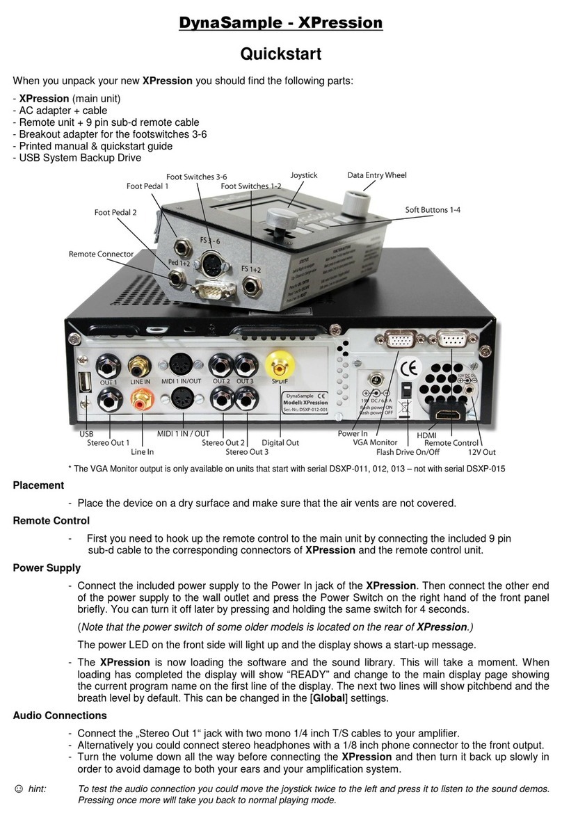 DynaSample XPression quick start guide