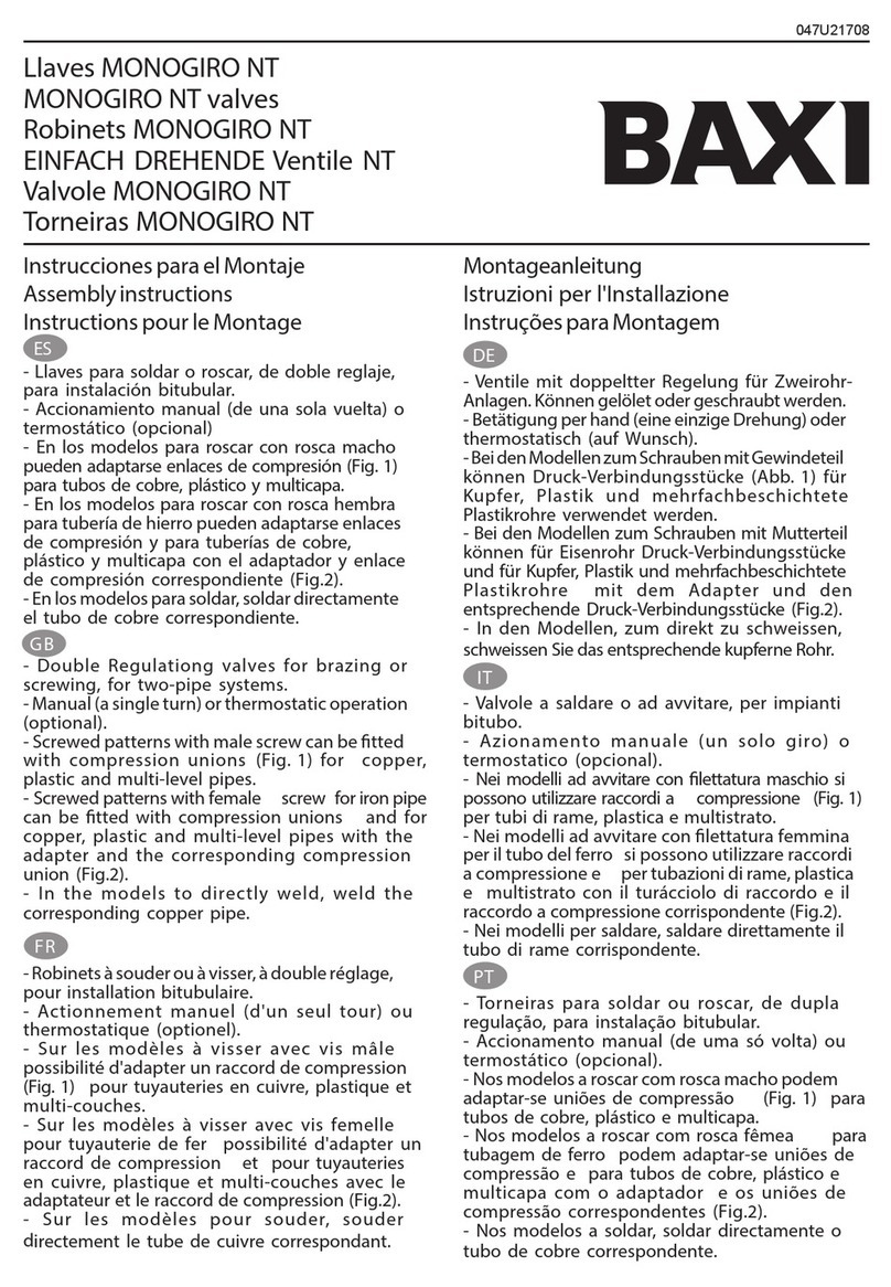 Baxi MONOGIRO NT Series User manual