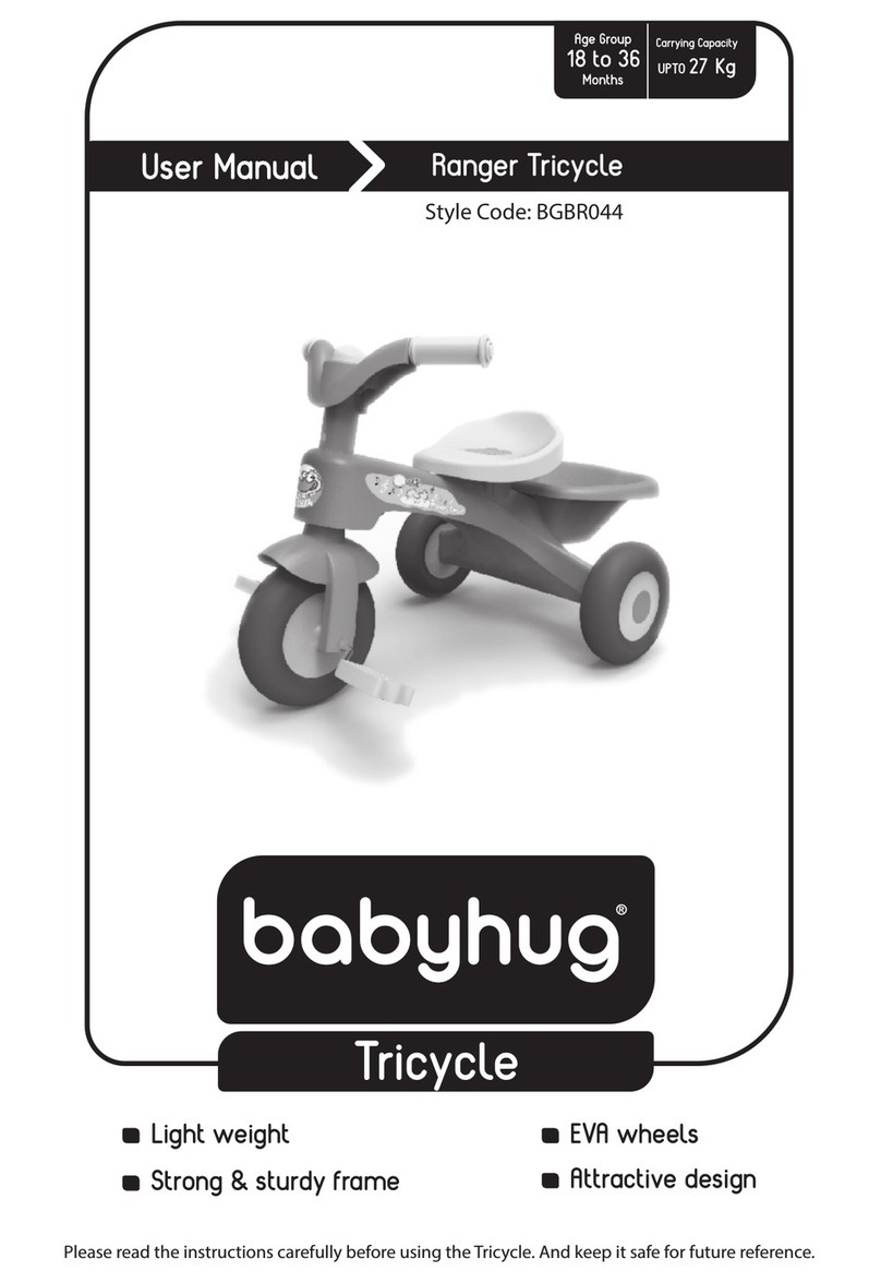 Babyhug Ranger Tricycle BGBR044 user manual Babyhug Ranger Tricycle BGBR044 user manual