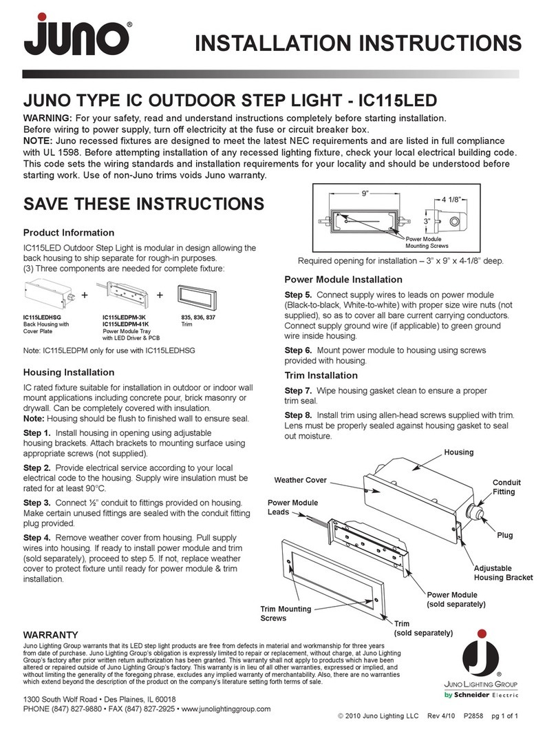 JUNO IC115LED installation instructions