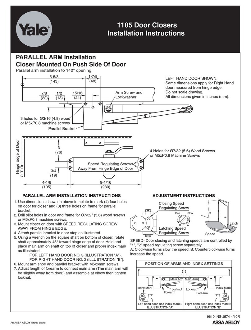 Assa Abloy Yale 1105 installation instructions