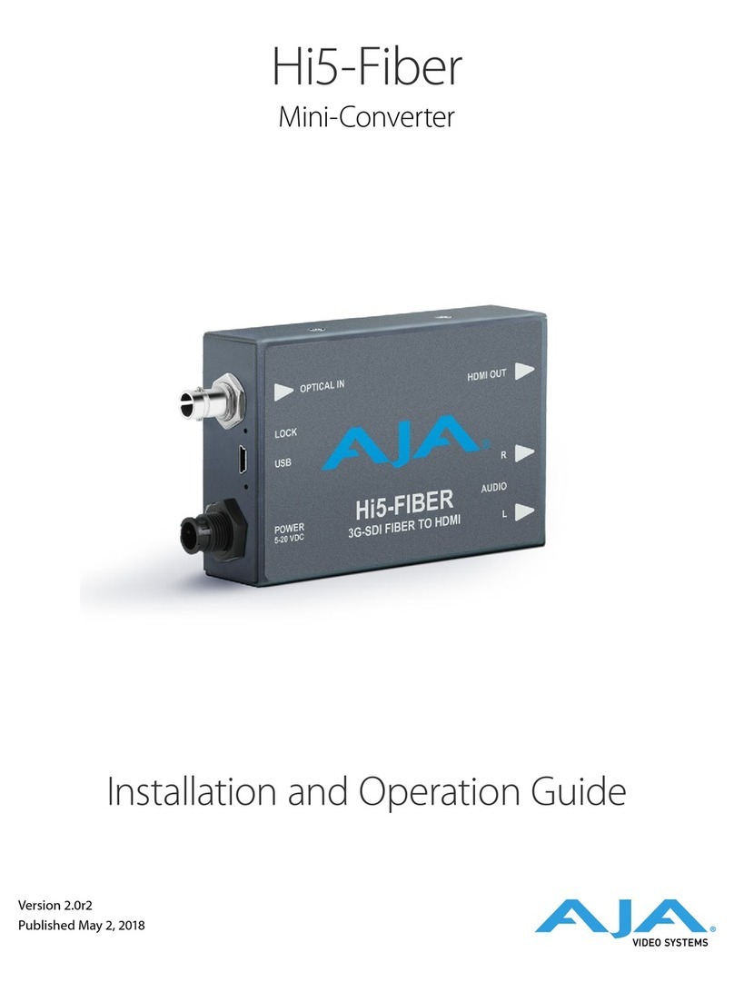 AJA Video Systems Inc Hi5-Fiber Operating instructions AJA Video Systems Inc Hi5-Fiber Operating instructions