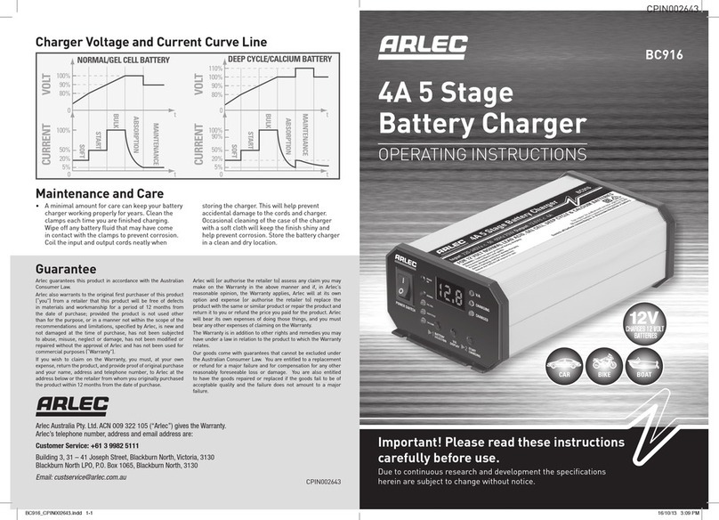 Arlec BC916 operating instructions