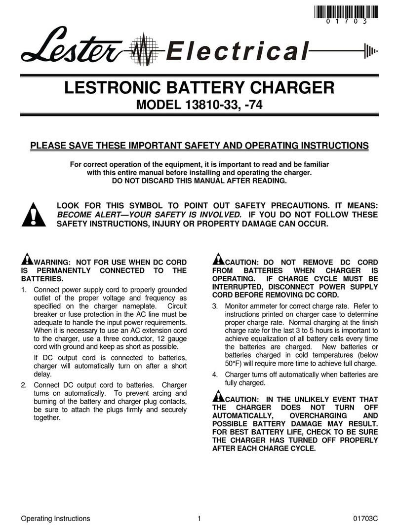 Lester 13810-74 Maintenance and service guide
