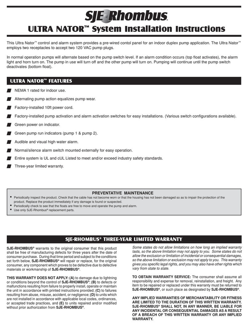 SJE Rhombus Ultra Nator System Installation Instructions