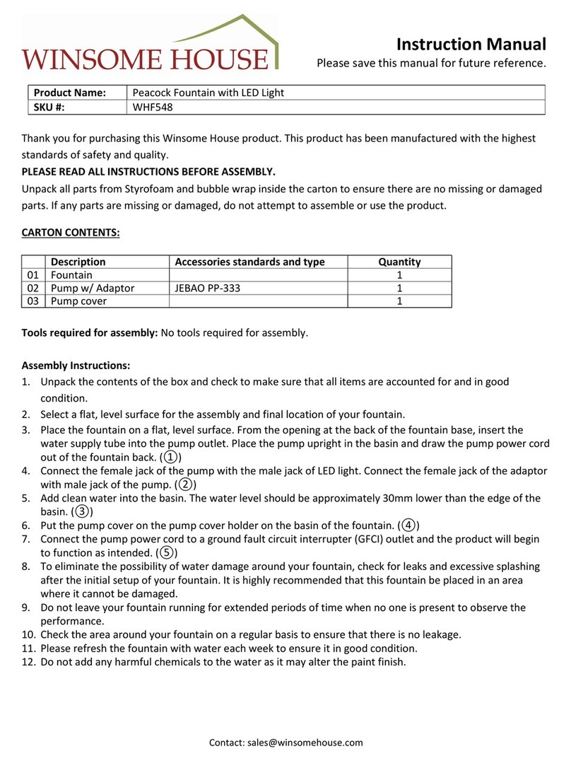 Winsome house WHF548 User manual Winsome house WHF548 User manual