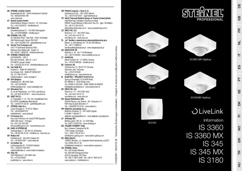STEINEL PROFESSIONAL IS 3360 User manual STEINEL PROFESSIONAL IS 3360 User manual