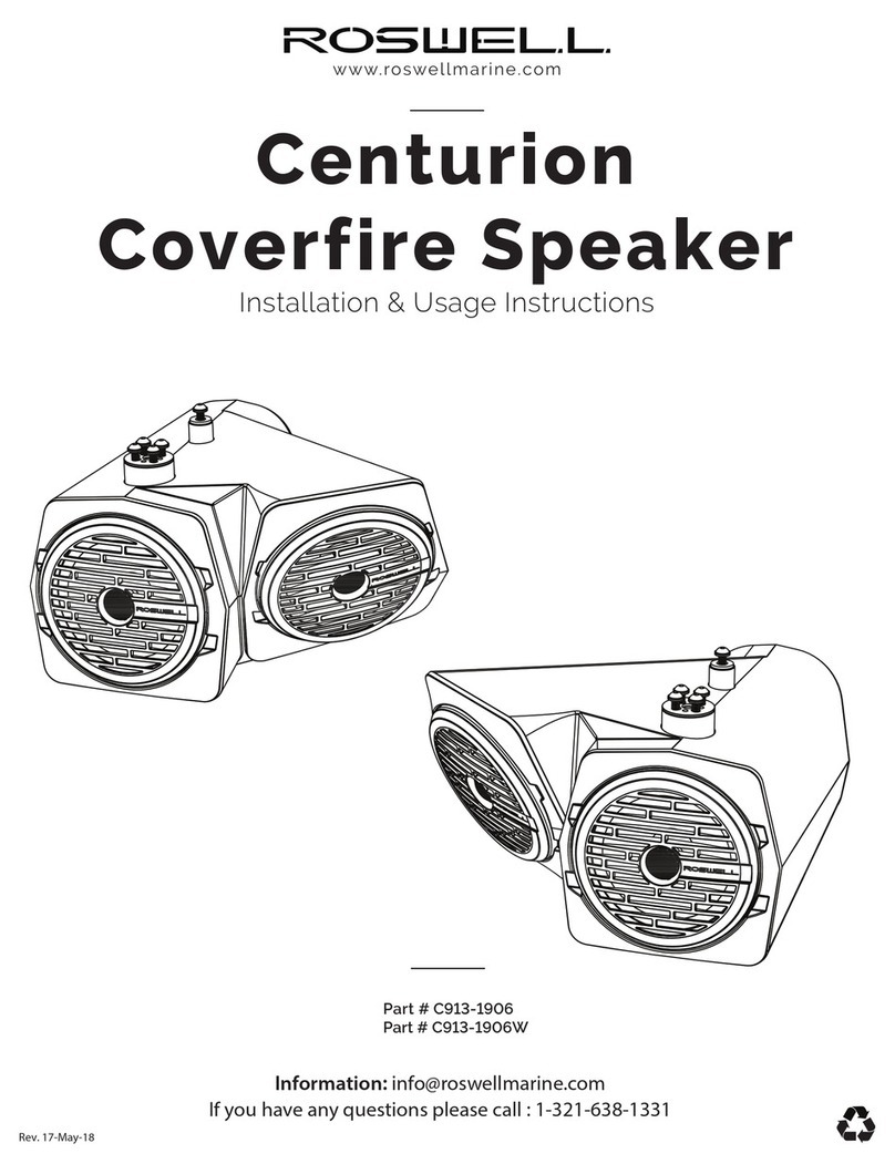Roswell Centurion Series Installation & Usage Instructions