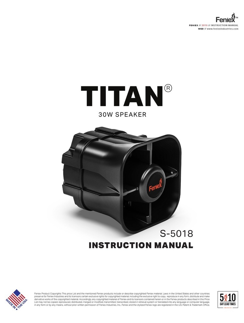 Feniex TITAN S-5018 instruction manual